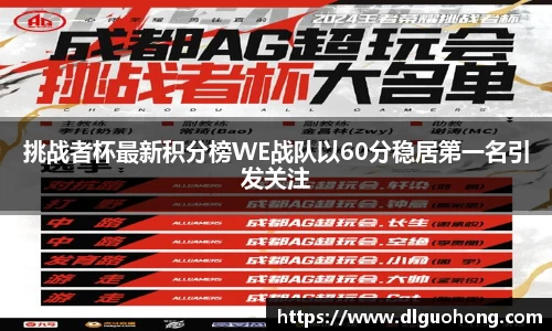 挑战者杯最新积分榜WE战队以60分稳居第一名引发关注